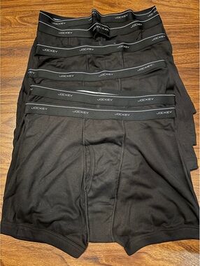NIB Jockey 100% Cotton Lightweight Classic 5" Boxer Brief - 6 Pack
